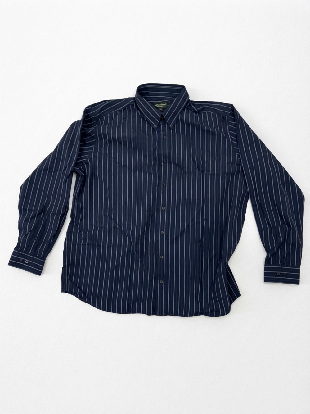 Eddie Bauer Blue Striped Long Sleeve Button Down Shirt Tall XXL New No Tags